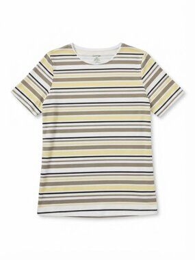 George Classics Striped Short-Sleeve Crewneck Tee – Size Medium